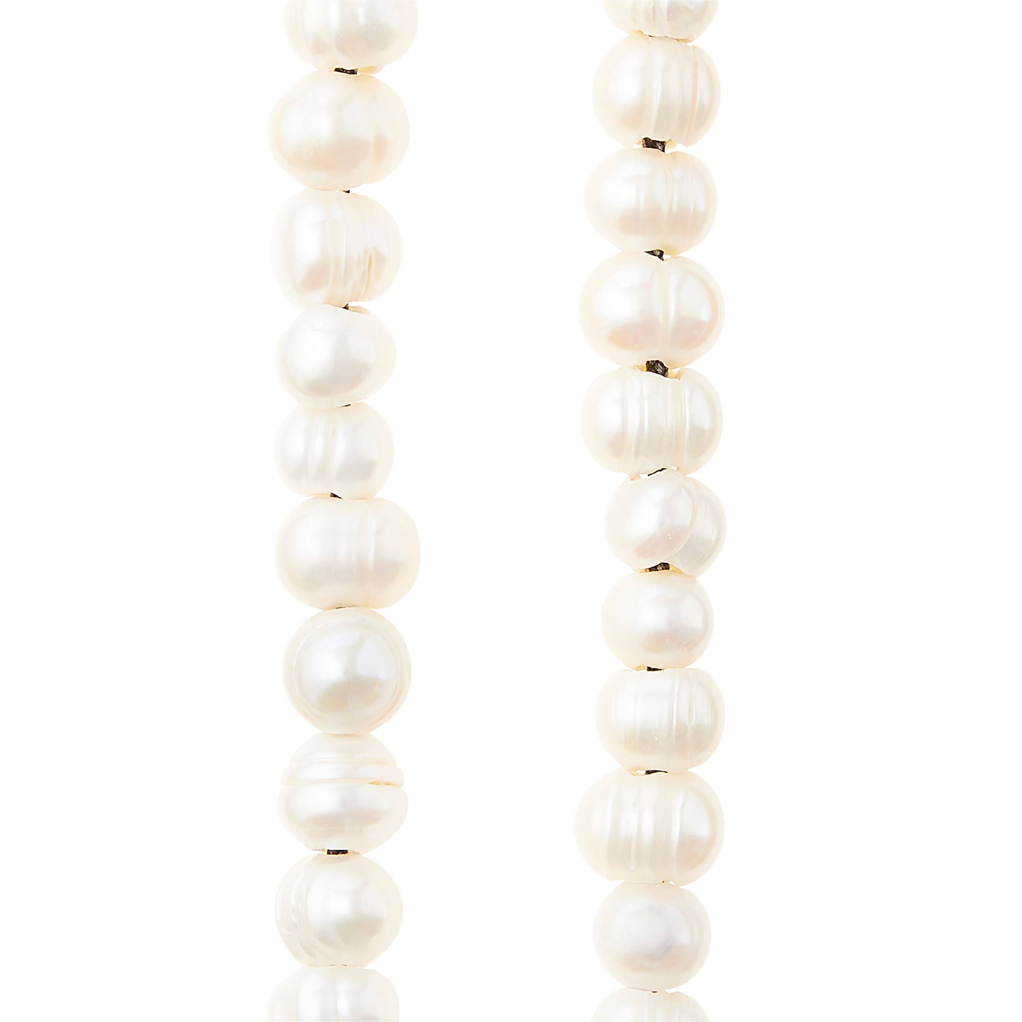 Ivory Large Hole Natural Pearl Nugget Beads by Bead Landing™